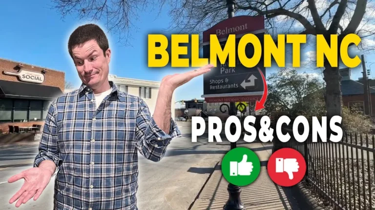 Steve Jarrell on location for the Living in South Charlotte video: Moving to Belmont NC? Watch This First! The Pros and Cons You Need To Know!