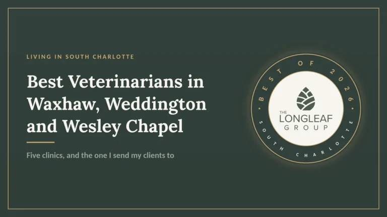 Best of 2026 badge from The Longleaf Group on a guide to the best veterinarians in Waxhaw, Weddington and Wesley Chapel NC