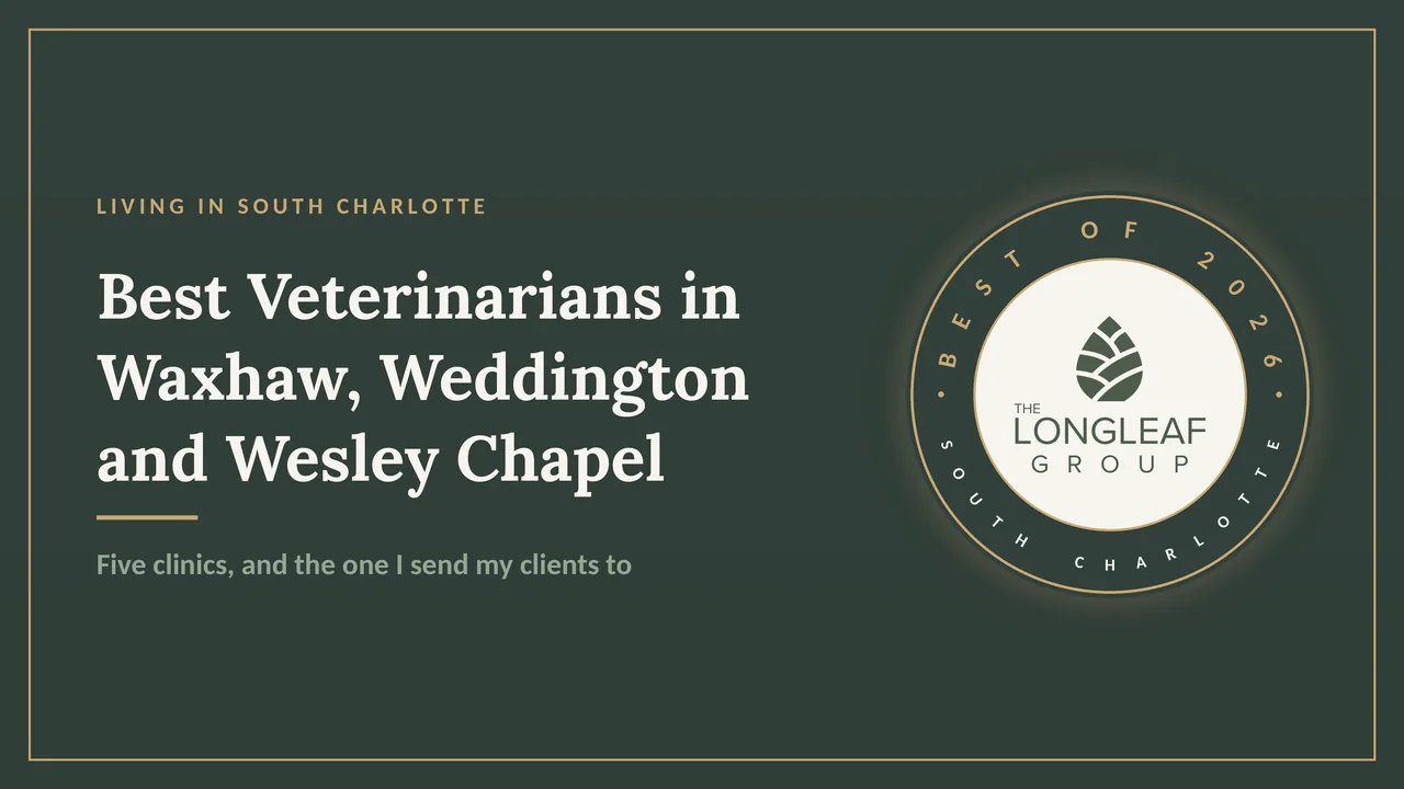 Best of 2026 badge from The Longleaf Group on a guide to the best veterinarians in Waxhaw, Weddington and Wesley Chapel NC