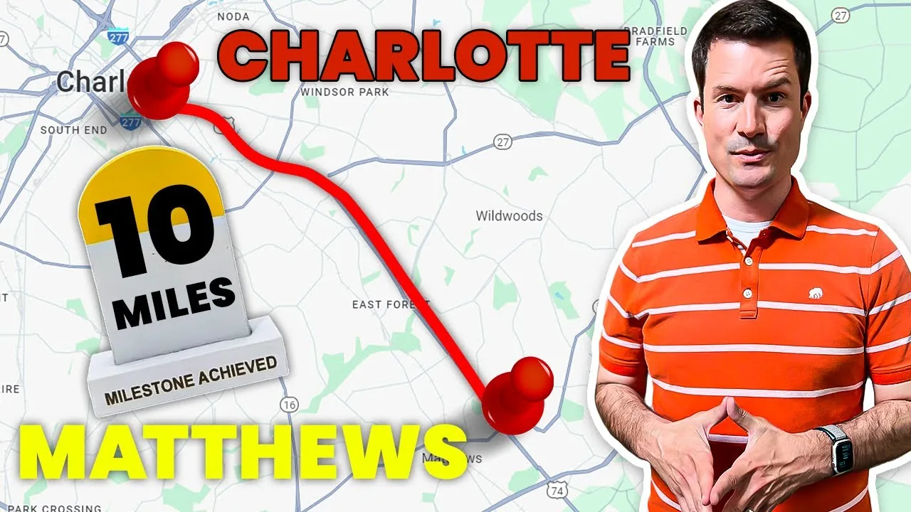 Steve Jarrell on location for the Living in South Charlotte video: The REAL Reasons People Move To Matthews North Carolina