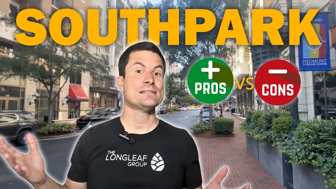 Steve Jarrell on location for the Living in South Charlotte video: Pros and Cons of Living in SouthPark Charlotte NC