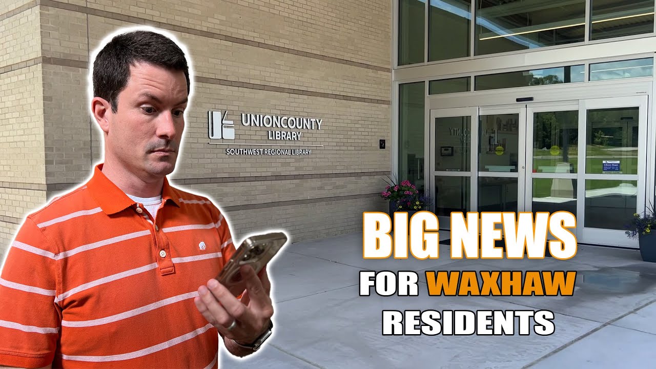 Steve Jarrell on location for the Living in South Charlotte video: CHECK OUT this NEW Waxhaw Library